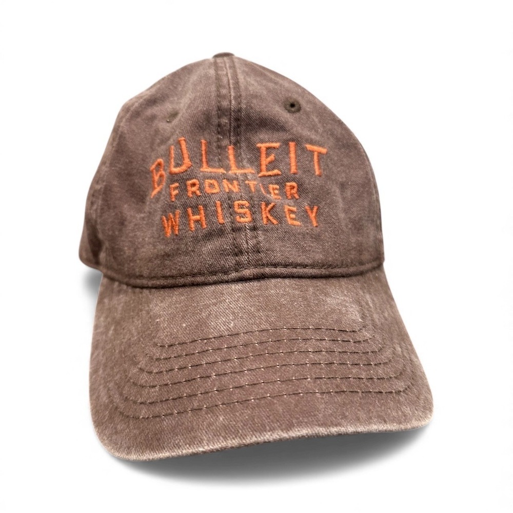 Bulleit Frontier Whiskey Embroidered Brown Cotton Baseball Cap Adjustable Unisex